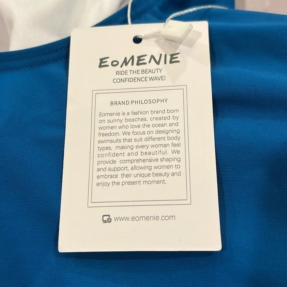EoMENIE Blue One-Piece Swimsuit NWT